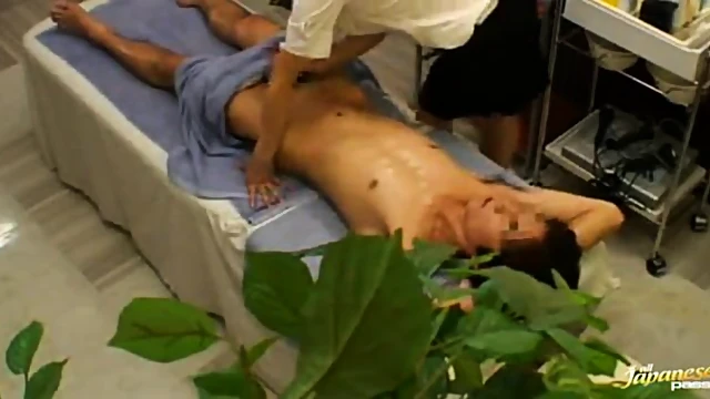 Hot Japanese Massage Therapist Jerks Off Cock Before Getting Fucked Hard