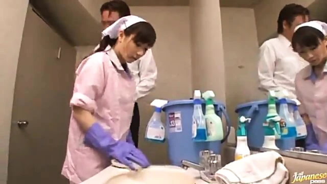 Sultry Cleaning Lady Yuu Gets Fucked Hard By Her Boss In Bath