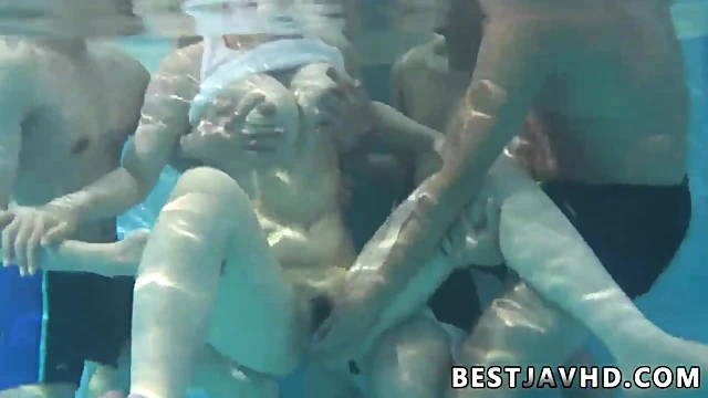 Hot Japanese Babe Enjoys Double Penetration With Two Studs, Screaming In Ecstasy.