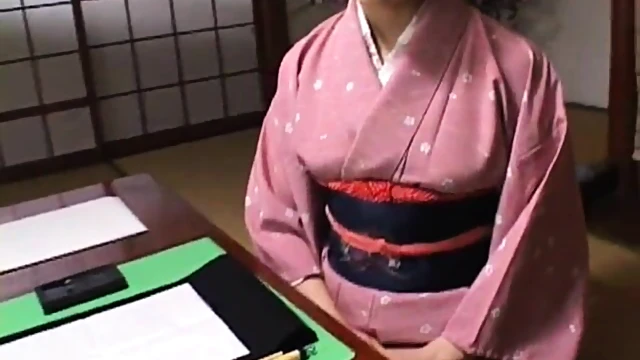 Sensual Asian Girl Practices Calligraphy With Erotic Desire Building Up