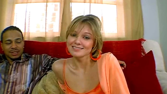 Blonde With Short Hair Takes Two Big Black Cocks For Raw Fucking