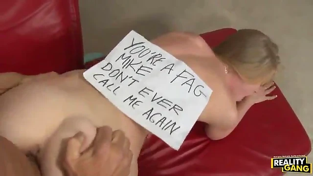 Naughty Blonde Avril Hall Takes Big Cock in Deep Throat Screaming Orgasm