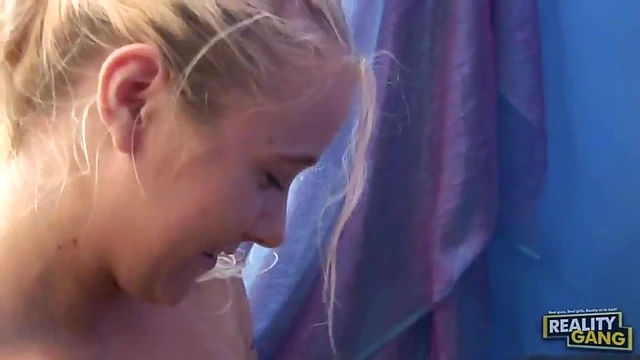 Sexy Survey Babe Julie Takes a Stranger's Cock Deep at Home