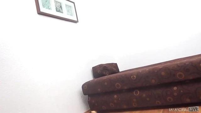 Sizzling Brunette Stockinged Rider Takes His Rock-Solid Cock Deeply