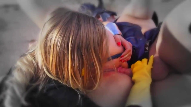 Hot Desert Threesome Features Two Stunning Heroines Loving A Good Looking Cock