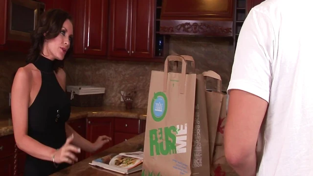 Sizzling Dinner Time Sex: Pushing Her Against Counter for Passionate Fuck