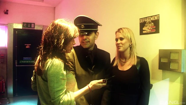 Uniformed Man Enjoys Steamy Threesome With Two Naughty Girls