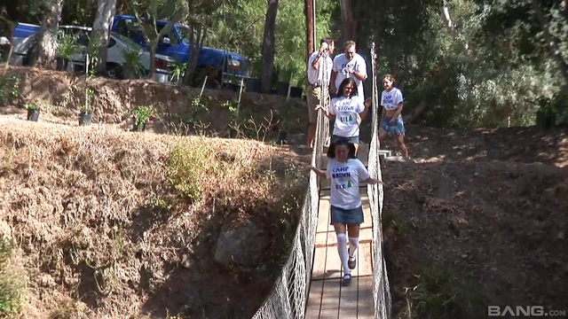 Lovely Brunette in Knee Highs Gets Anal Sex in Cozy Cabin