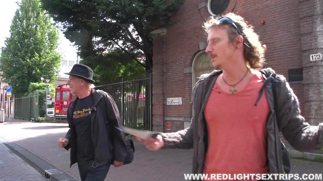 Men Dive Into Red Light District Seeking Hot Hookup With Seductive Escort