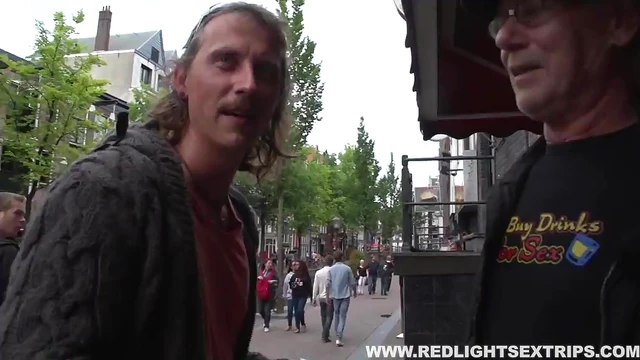 Men Dive Into Red Light District Seeking Hot Hookup With Seductive Escort