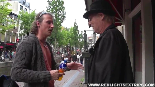 Men Dive Into Red Light District Seeking Hot Hookup With Seductive Escort