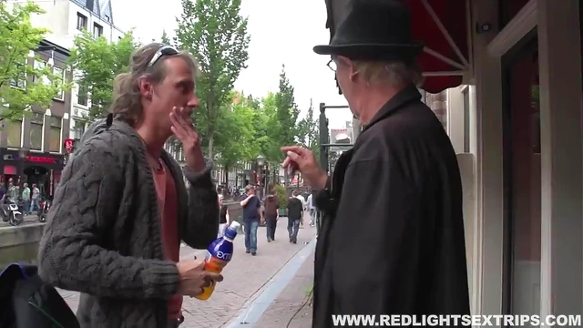 Men Dive Into Red Light District Seeking Hot Hookup With Seductive Escort