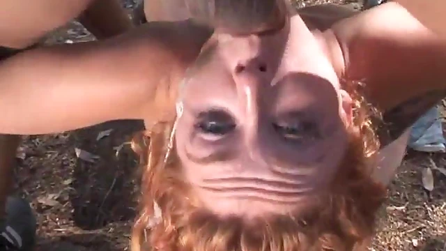 Public Dare! She Strips Naked and Takes His Cock Deep Down Her Throat