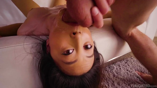 Kinky Asian Beauty Alexia Anders Gives Rough Deepthroat Closeup View