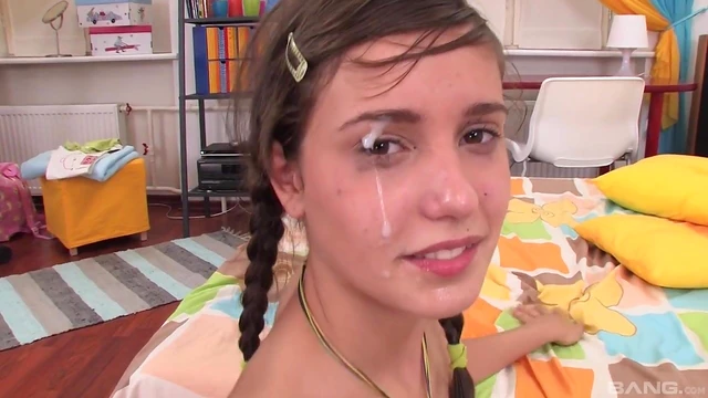 Sexy Russian Brunette Sarah Gets Roughly Face Fucked and Dominated