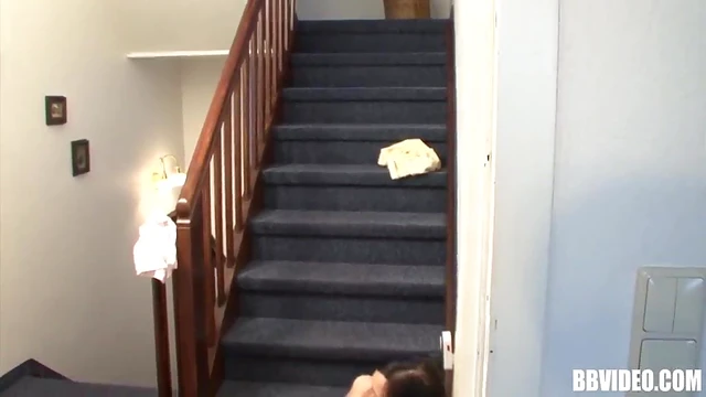 Sexy Brunette With Luscious Ass Gets Fucked Hard On Stairs