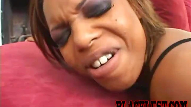 Sizzling Ebony Teen Marie Luv Gets Ass Fucked Hard While Wearing Fishnets