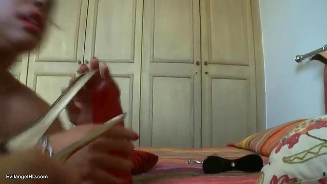 Sizzling Tattooed Brunette Teases Her Tight Pussy Before Getting Fucked Hard