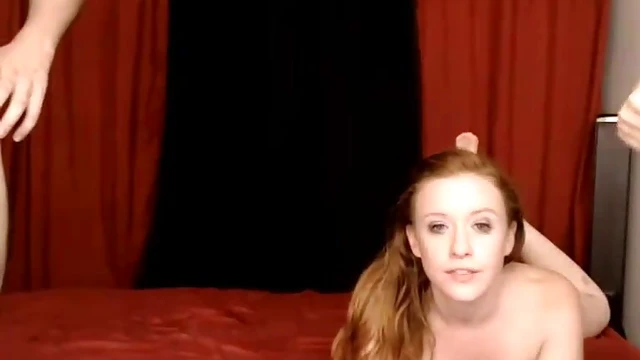 Sexy Blonde & Redhead Babes Tease With Passionate Blowjob Action