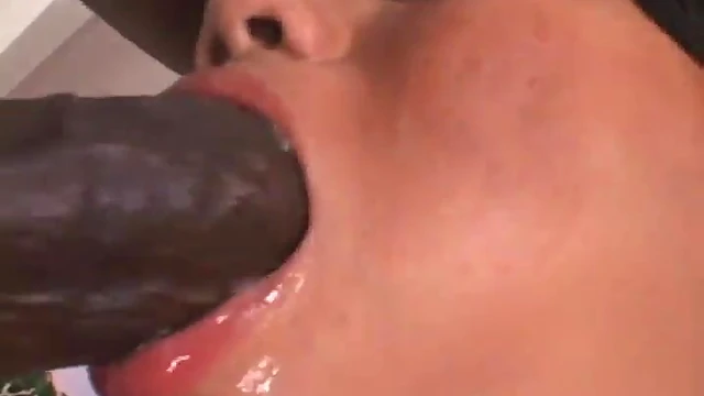 Petite Slut Gives Blowjob & Gets Jizzed by Interracial Gangbang Crew