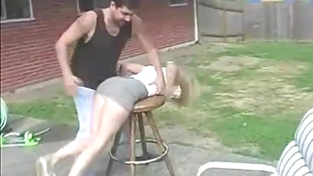 Outdoor Spanking Brings Pleasure To Lustful Babe's Passionate Desire