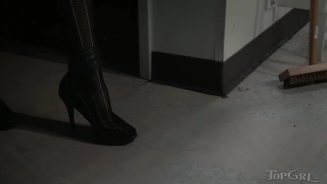 Submissive Girl Bent Over for Strap-On Fuck by Dominant Mistress