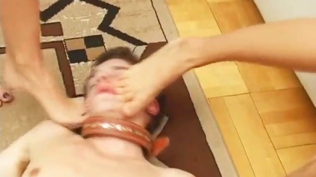 Seductive Russian Mistresses Force Guy To Worship Their Sexy Feet