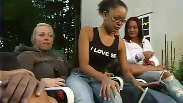 Outdoor BDSM Orgy Thrills with Hot Submissive Babes Fucked Hard by All