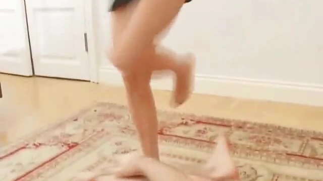 Blonde Mistress Straps On Dildo and Dominates Her Submissive Slave