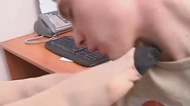 Foot Fetish Babe Enjoys Toe Worship in Steamy Office Scene
