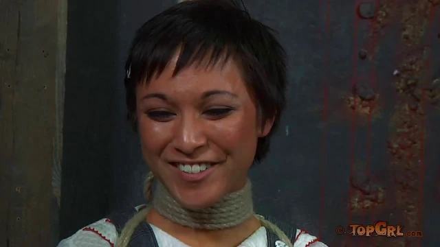 Submissive Mei Mara Gets Rough Treatment While Tied Up in Basement BDSM