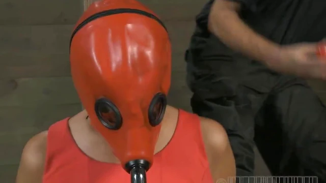 Masked Marina Faces Vibrator Assault on Her Aching Pussy