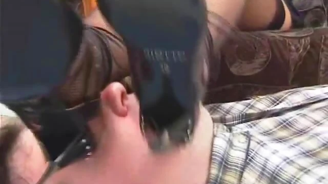 Feet-Worshipping Delight as Ladies in Nylons Seduce His Senses Deeply