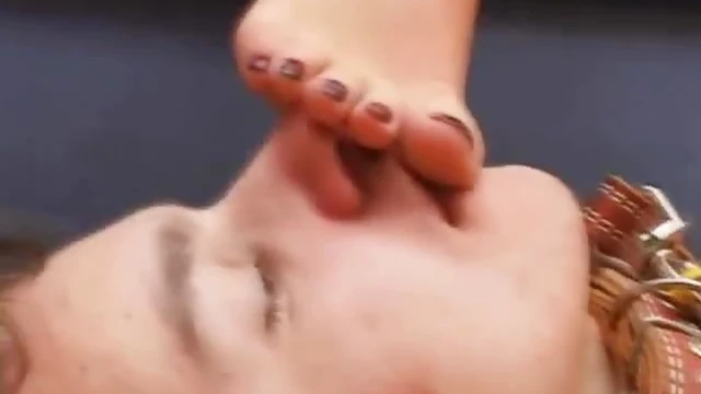 Blonde Domme Treats Submissive Guy Like Her Personal Toy Dog