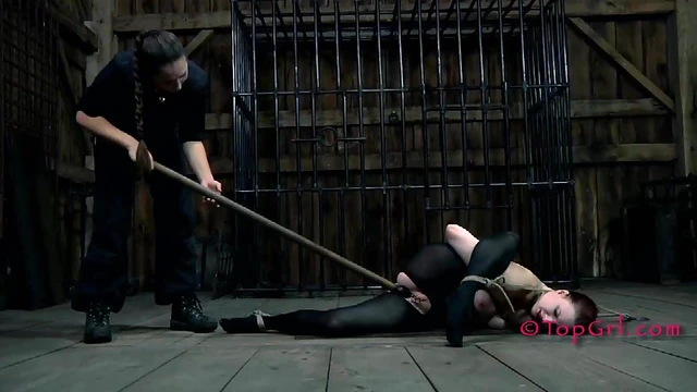 Bondage Babe Tied Up Tight for Torturous BDSM Pleasure Festivities