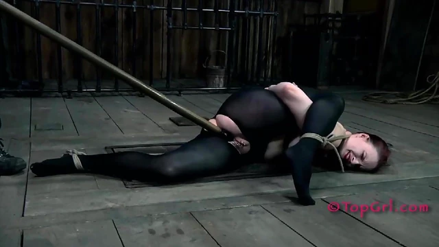 Bondage Babe Tied Up Tight for Torturous BDSM Pleasure Festivities