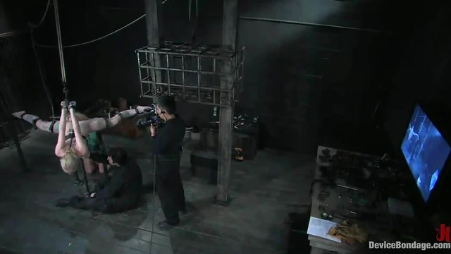 Bonded Blonde Submits With Gagged Mouth & Clothespins On Tits