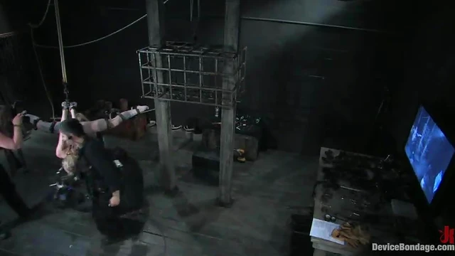 Bonded Blonde Submits With Gagged Mouth & Clothespins On Tits