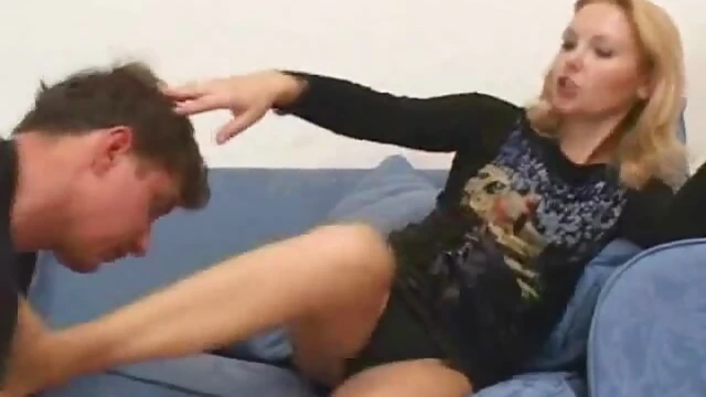 Strict Russian Mistress Enjoys Dominating Her Submissive Man Fully