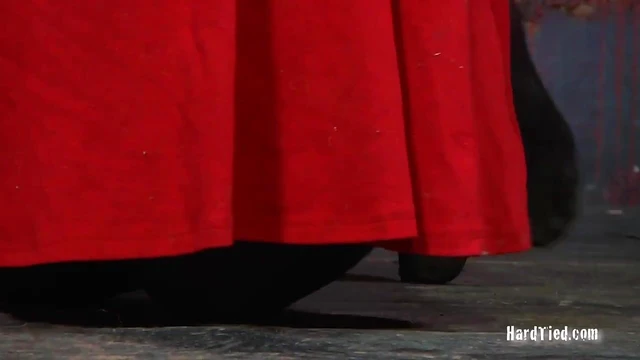 Excited Brunette Gets Her Tits Tied Up For Dungeon Sex Playtime Thrills