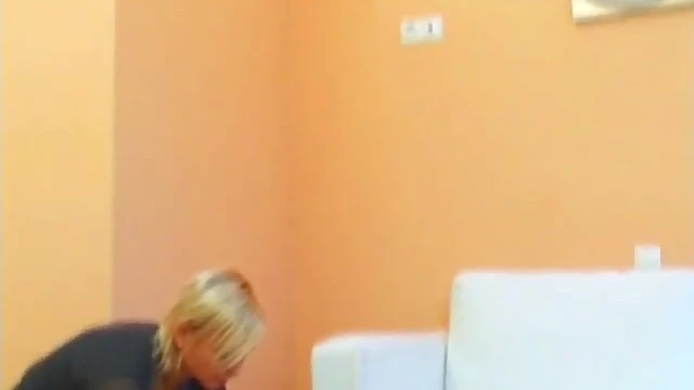 Mistress in High Heels Dominates Her Man by Trampling Him Sensually