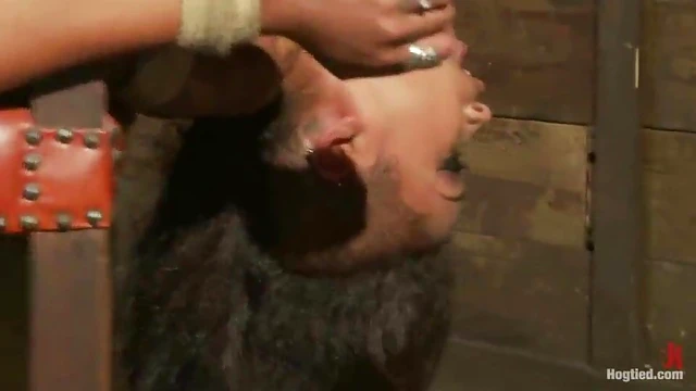 Tied Skin Diamond Awaits Isis Love’s Dominant Strapon Play