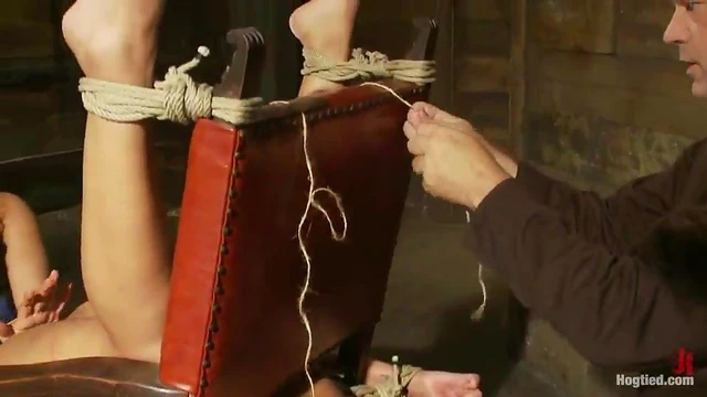 Tied Skin Diamond Awaits Isis Love’s Dominant Strapon Play