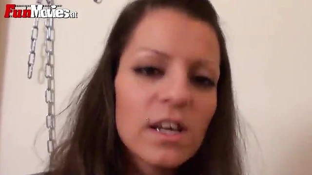 Lustful Larissa Gold Strap-On Fucks Guy Into Bliss