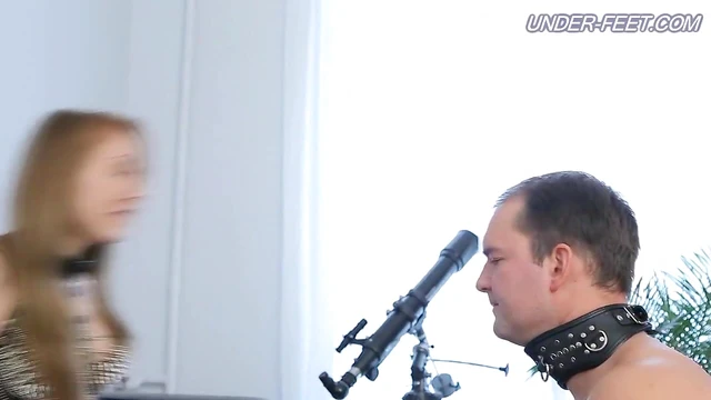 Hot Dominatrix Orders Slave to Worship Her Feet with Passionate Licks