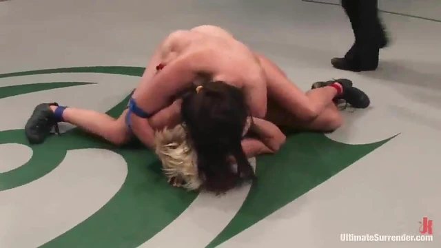 Blonde vs Brunette Lesbian Fight Ends With Hot Passionate Sex Scene