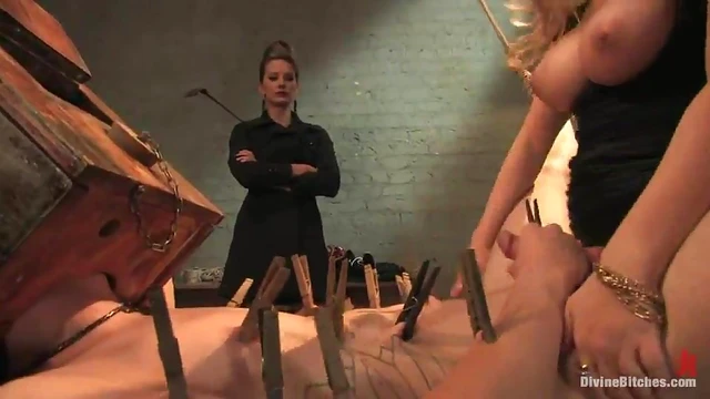 Aiden Starr & Cherry Fuck Submissive Dude's Brain Out With Their Toys