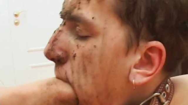 Submissive Slave Gives Foot Worship but Ends Up Making a Mess Instead