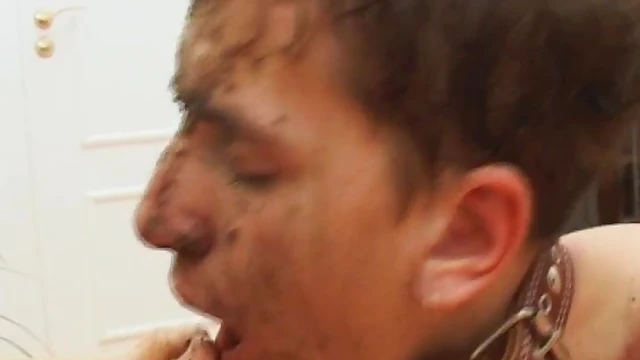 Submissive Slave Gives Foot Worship but Ends Up Making a Mess Instead