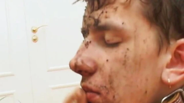 Submissive Slave Gives Foot Worship but Ends Up Making a Mess Instead